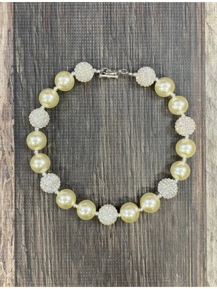 Ivory Bubble Gum Bead Necklace