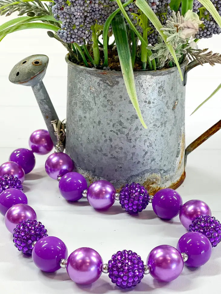 Purple Bubble Gum Necklace