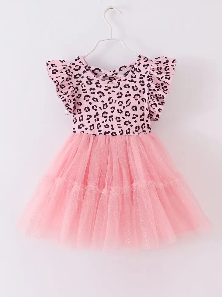 Pnk Leopard and Pink Tutu Dress, cute little girl clothes