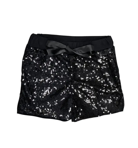 Black Sequin Glitter Shorts