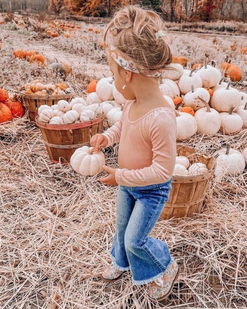 Denim Bell Bottom Jeans Dark Wash