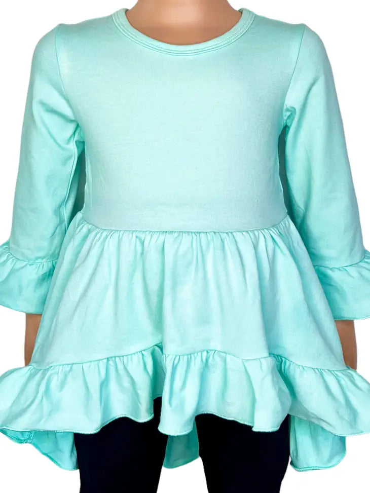 Light Teal Hi-Lo Tunic