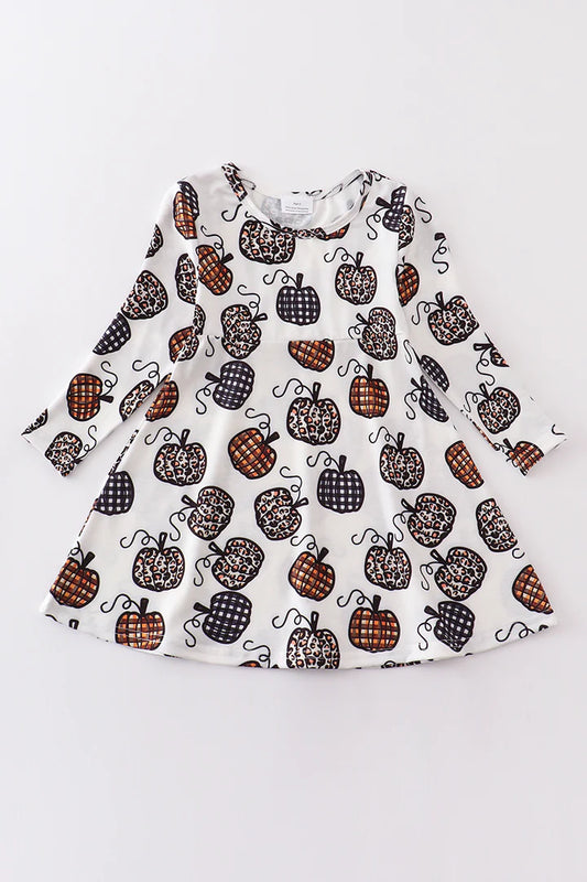 Leopard and Plaid Pumpkin Dress