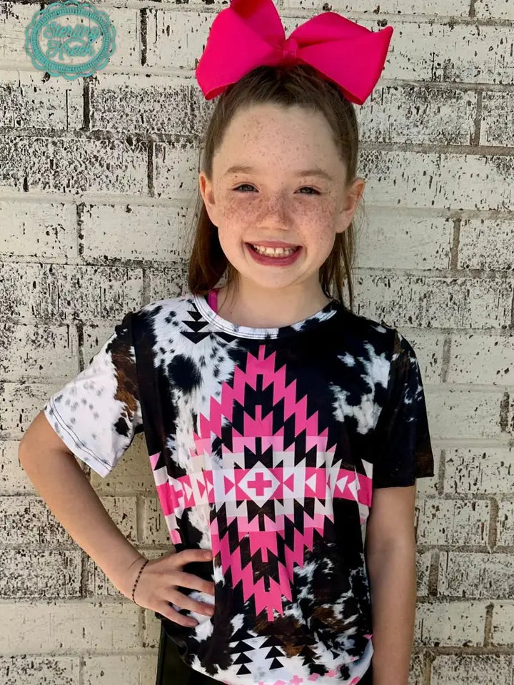 Pink on Cowhide Shirt
