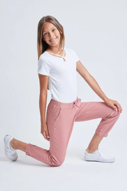 Girls Twill Joggers