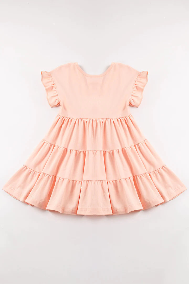 Pink Ruffle Tiered Dress