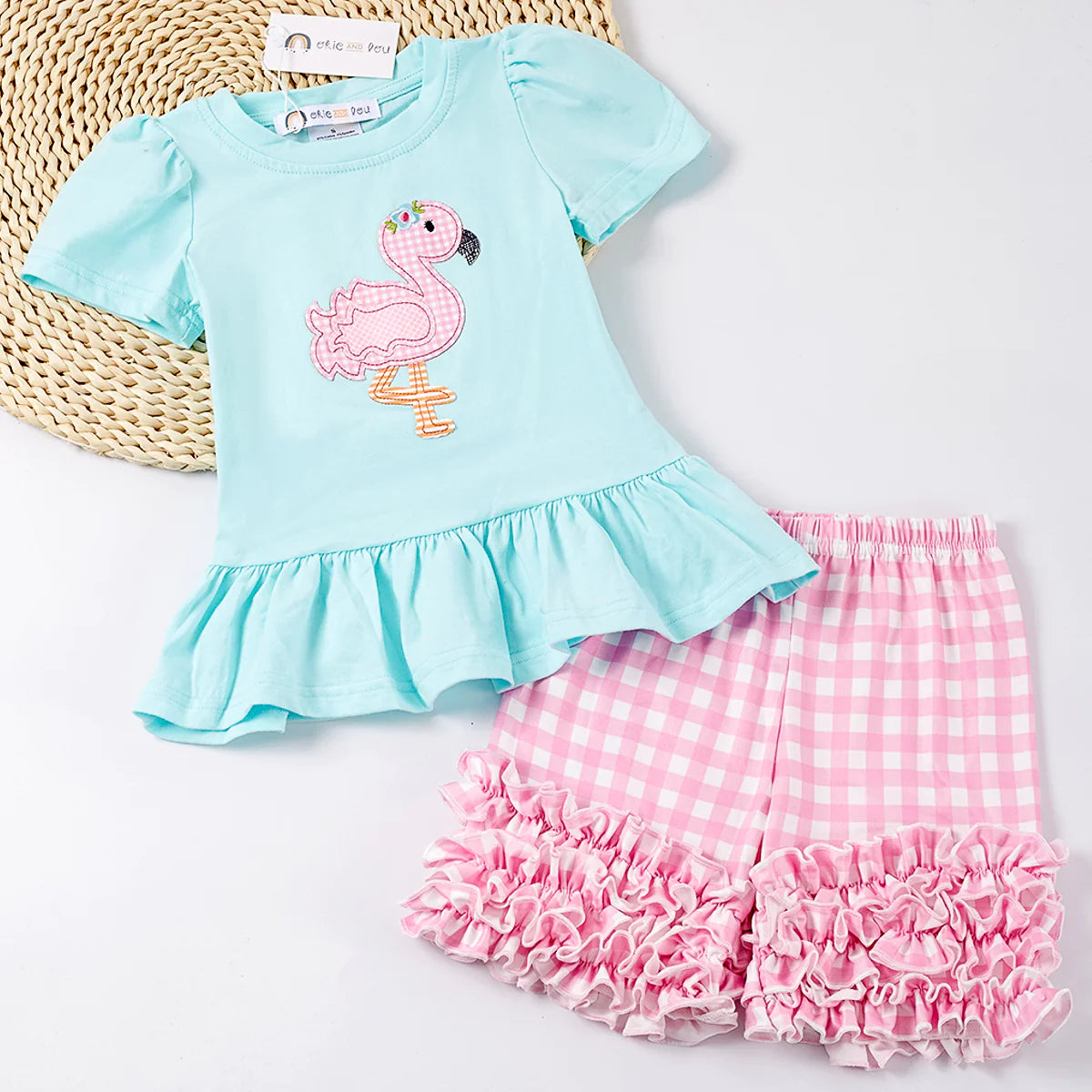 Flamingo Shorts Set