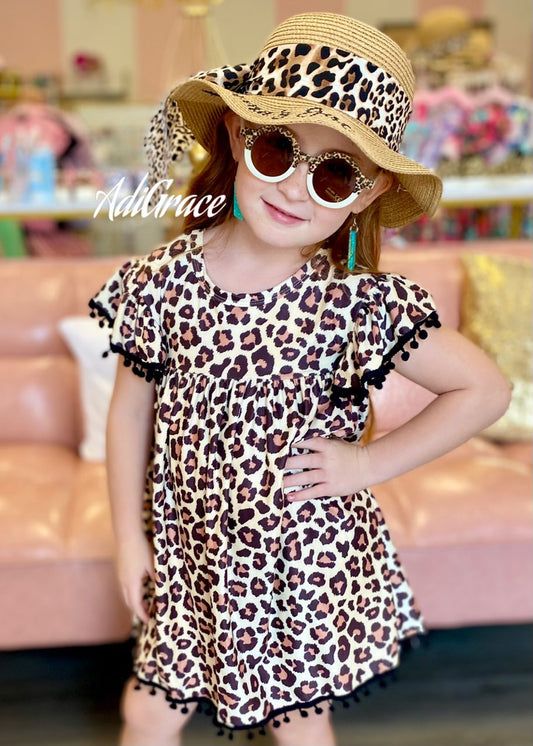 Leopard Pom Pom Dress