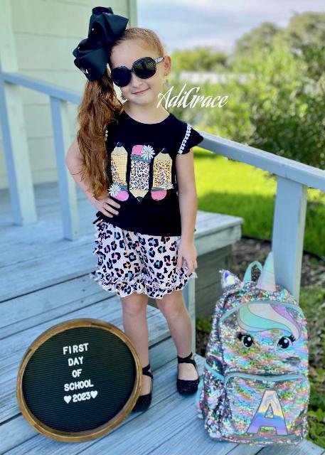 Leopard Pencil Shorts Set