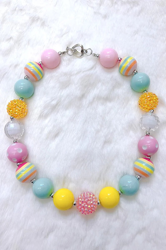 Pastel Colors Bubble Gum Necklace