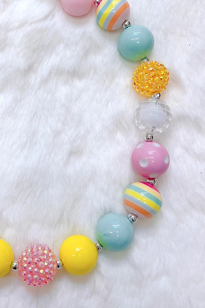 Pastel Colors Bubble Gum Necklace