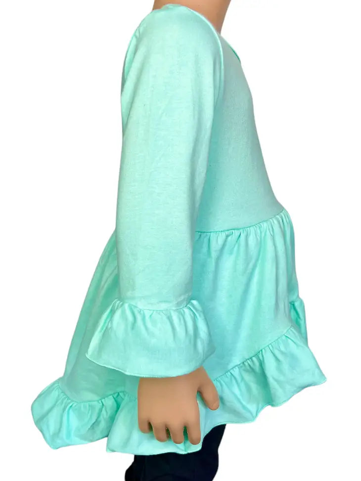 Light Teal Hi-Lo Tunic