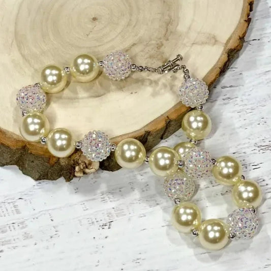 Ivory Bubble Gum Bead Necklace
