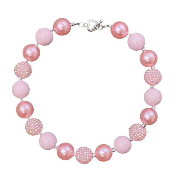 Pink Rhinestone Bubblegum Necklace