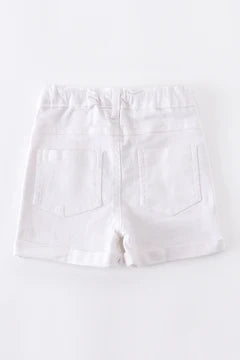 White Denim Shorts
