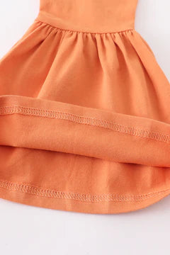 Orange Ruffle Bell Bottom Pants