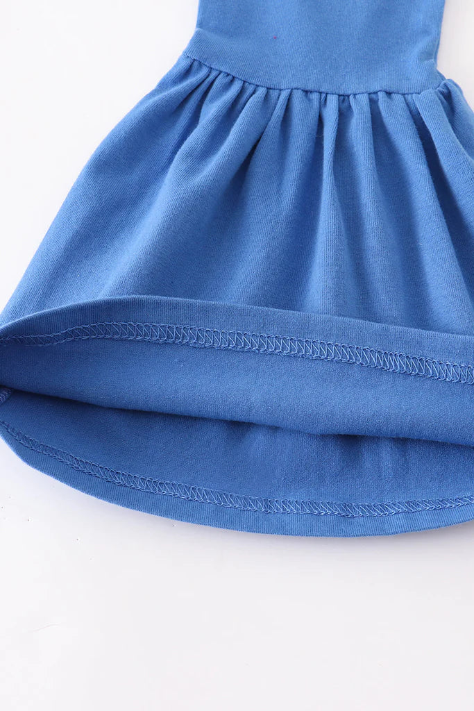 Blue Bell Bottom Ruffle Pants