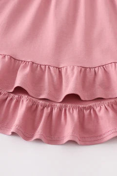 Mauve Ruffle High Low Tunic