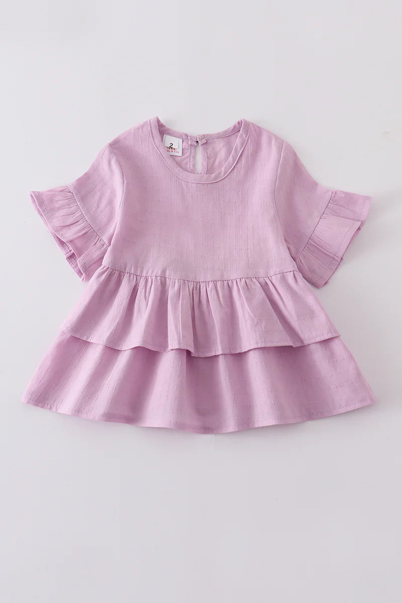 Lavender Ruffle Tiered Tunic