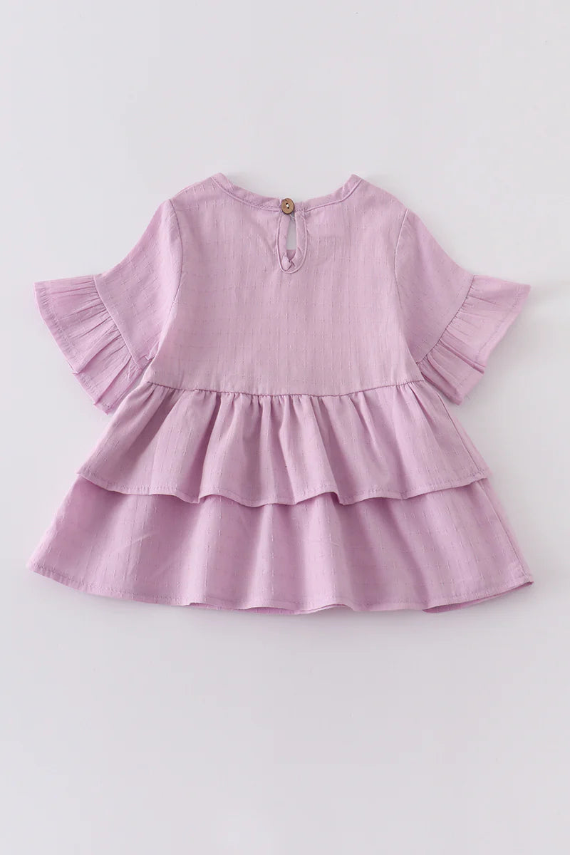 Lavender Ruffle Tiered Tunic