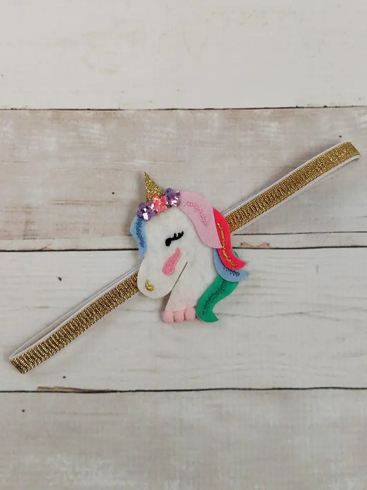 Sparkle Unicorn Glitter Headband