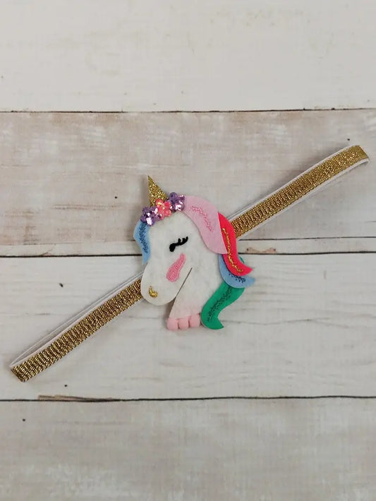 Sparkle Unicorn Glitter Headband