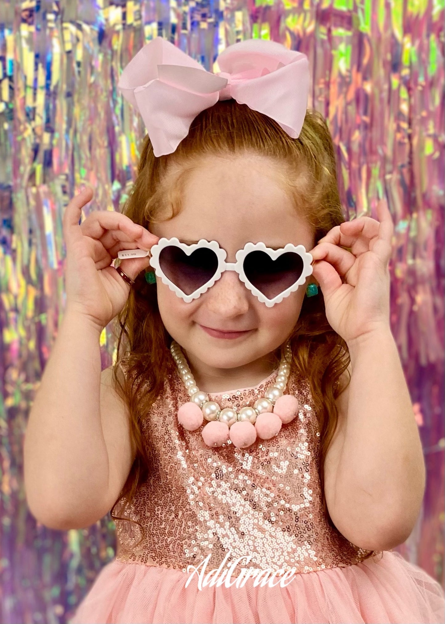 Pink Sequins Girls Tutu Dress