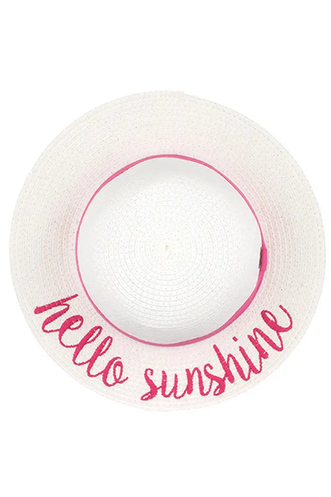 C. C. Kids Brim Hat - "hello sunshine"