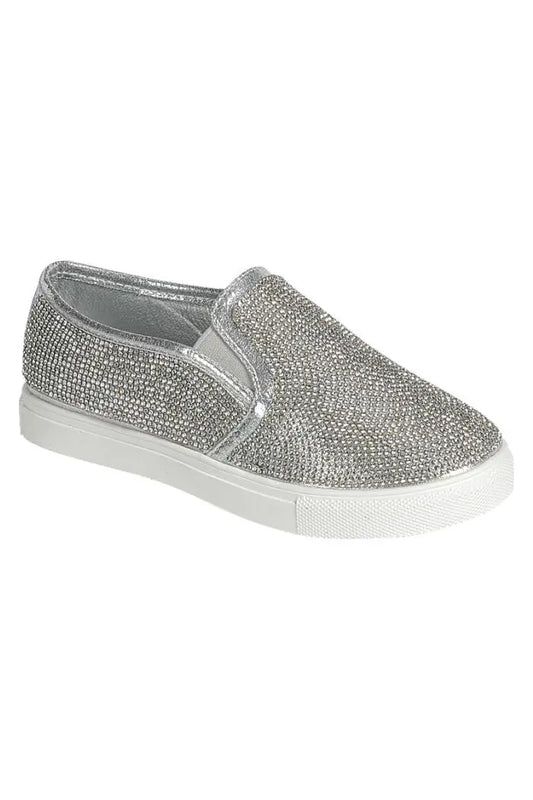 Silver Mom and Me Blinged Out Slip On Shoes - Kids