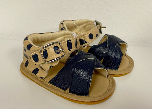 Blue/Tan Baby Sandal