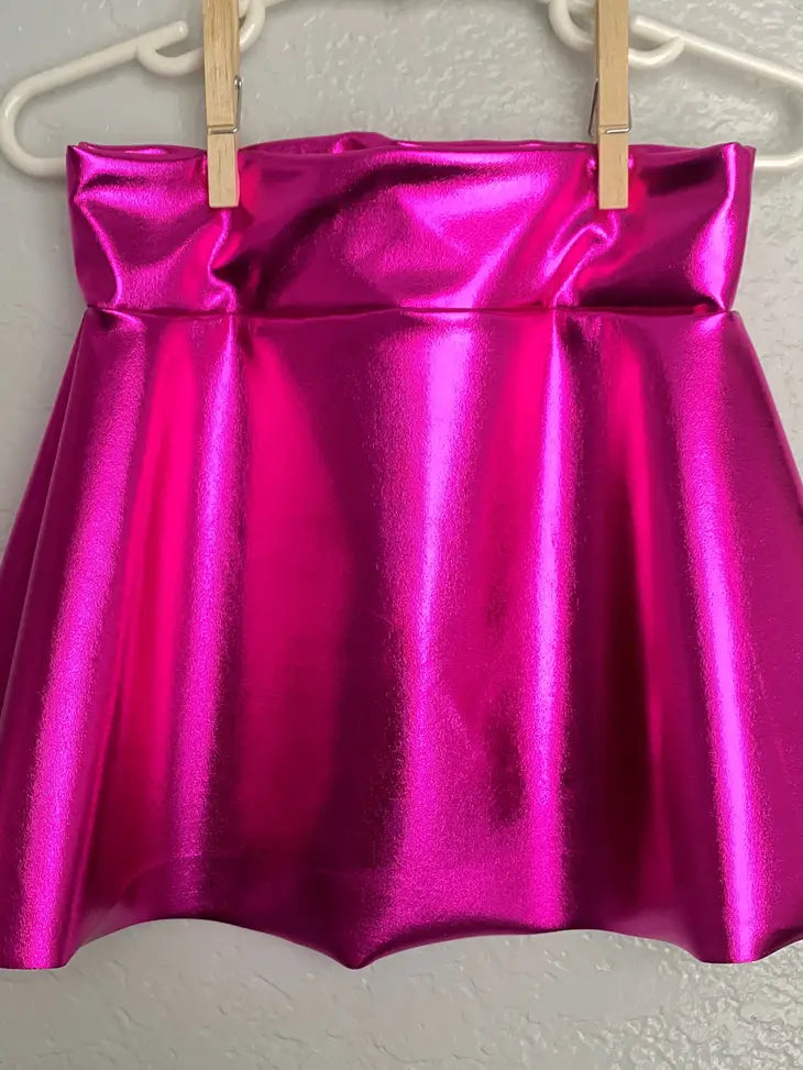 Pink Metallic Skirt