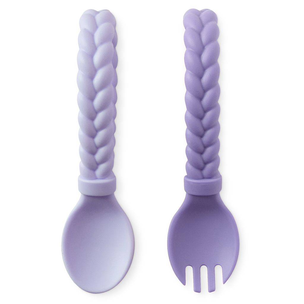 Itzy Ritzy - Sweetie Spoons Spoon and Fork Set (Amethyst + Purple Diamond)